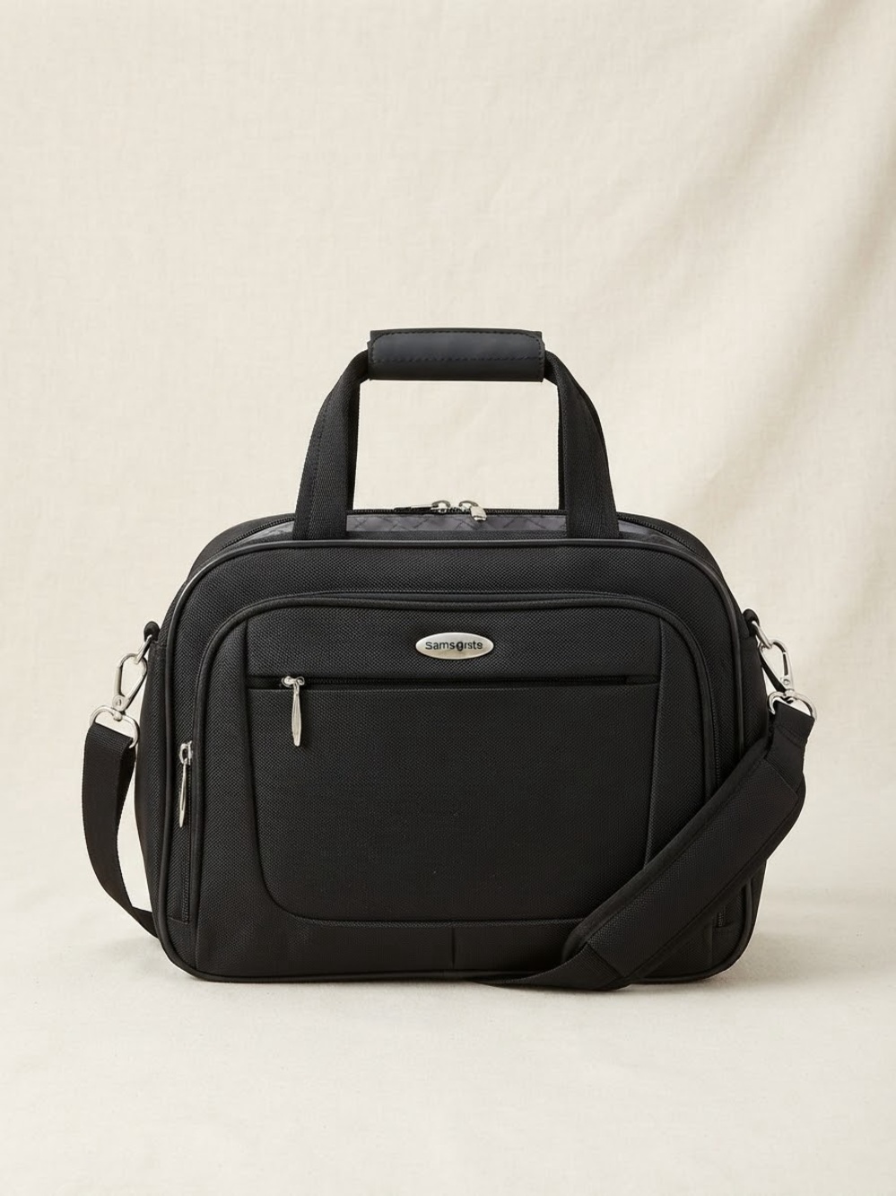 Samsonite Black Nylon Business / Travel Utility Tote / Laptop Carry-On Bag